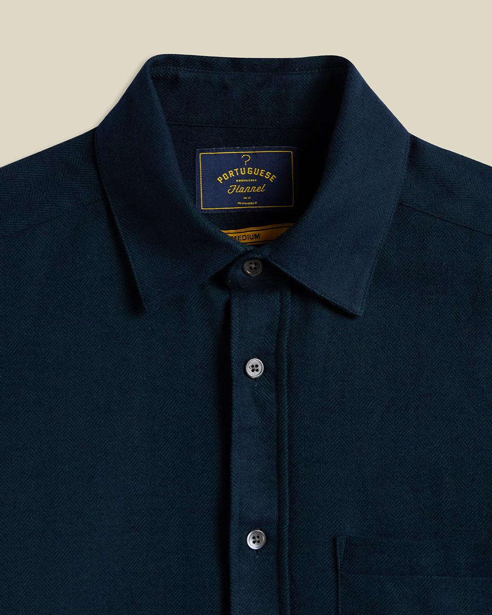 Portuguese Flannel Espiga Green Herren Hemd Baumwolle grün